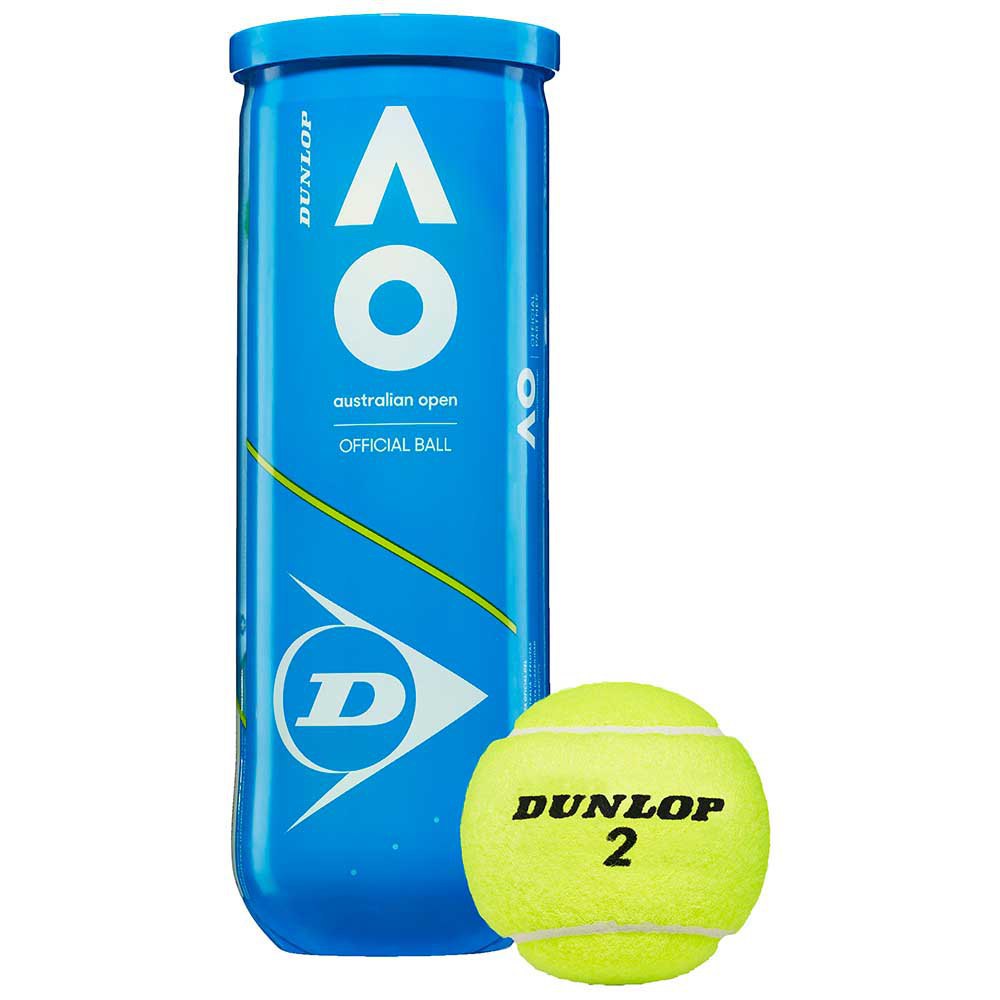 Dunlop Balles Tennis Australian Open 3 Balls Yellow