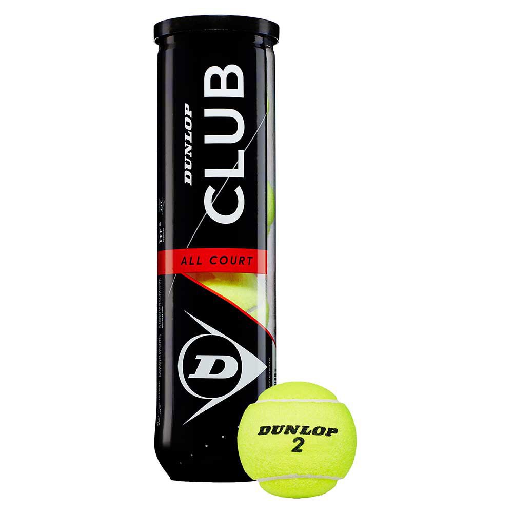 Dunlop Club All Court Tennis Balls Jaune 4 Balls