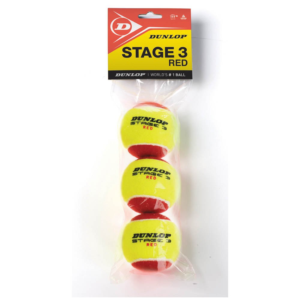 Dunlop Stage 3 Tennis Balls Jaune,Rouge 3 Balls
