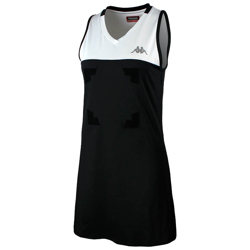 Kappa Heleni Front Velcro Short Dress Blanc,Noir 12 Years Garçon