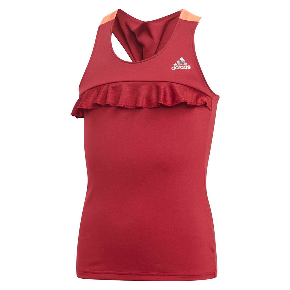 Adidas Ribbon Sleeveless T-shirt Rouge 14-15 Years Garçon