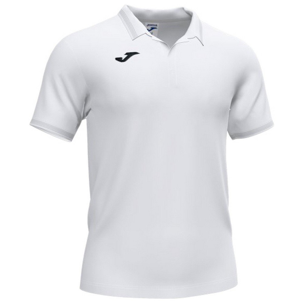 Joma Campus Iii Short Sleeve Polo Shirt Blanc M