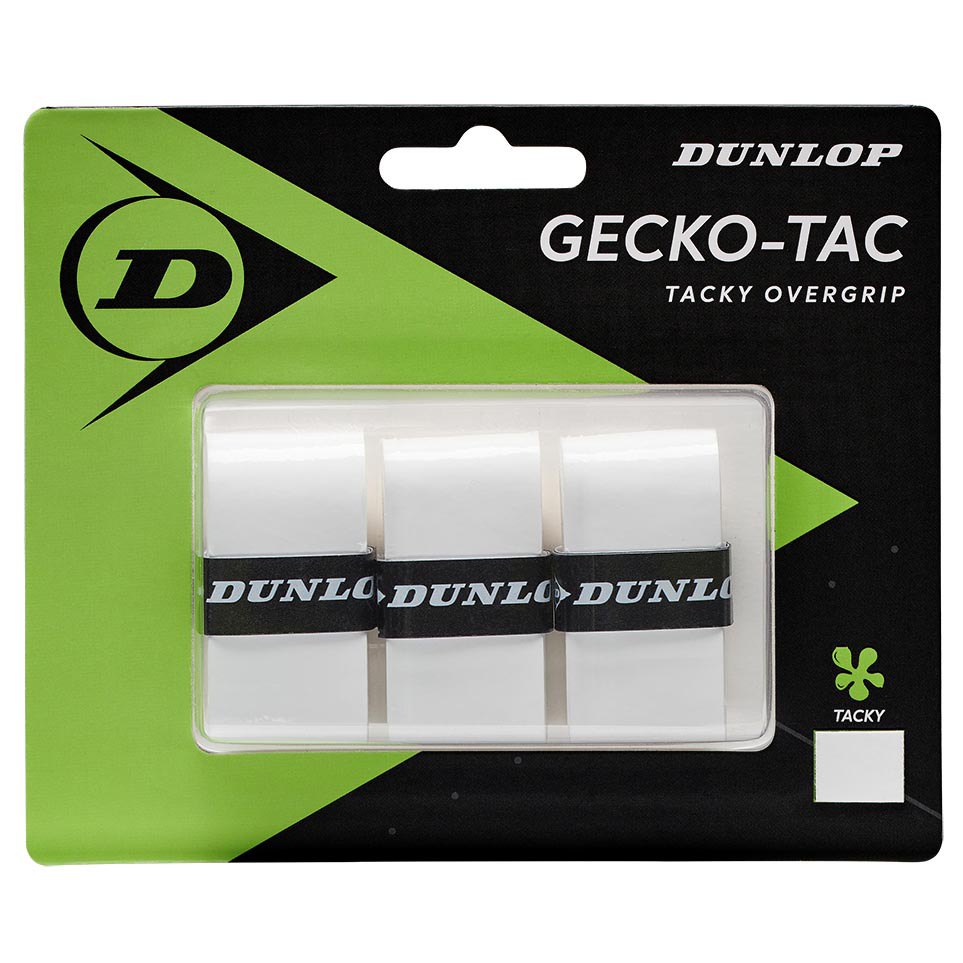 Dunlop Gecko-tac Tennis Overgrip 3 Units Blanc
