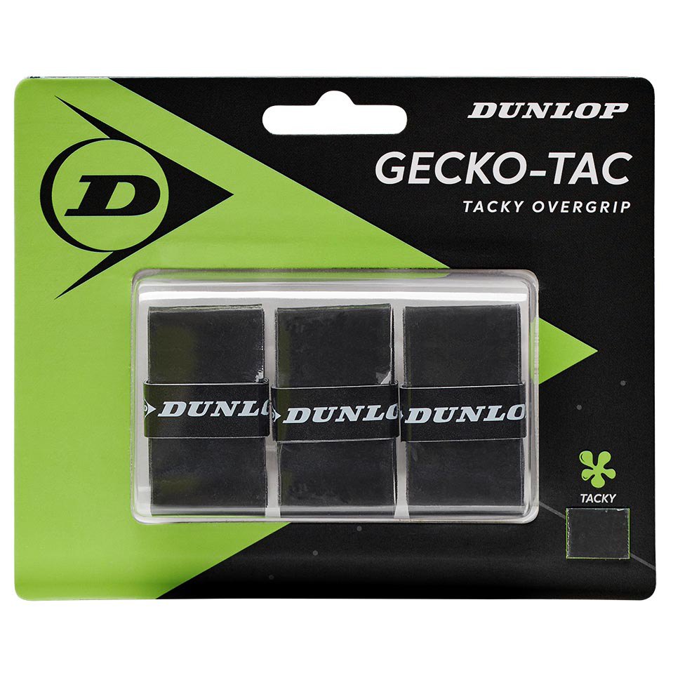 Dunlop Gecko-tac Tennis Overgrip 3 Units Noir
