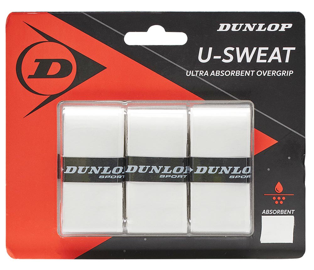 Dunlop U-sweat Tennis Overgrip 3 Units Blanc