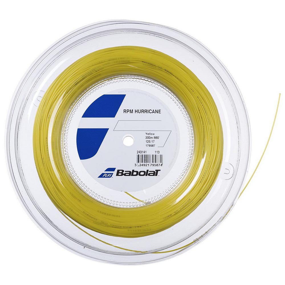 Babolat Corde De Bobine De Tennis Rpm Hurricane 200 M 1.25 mm Yellow