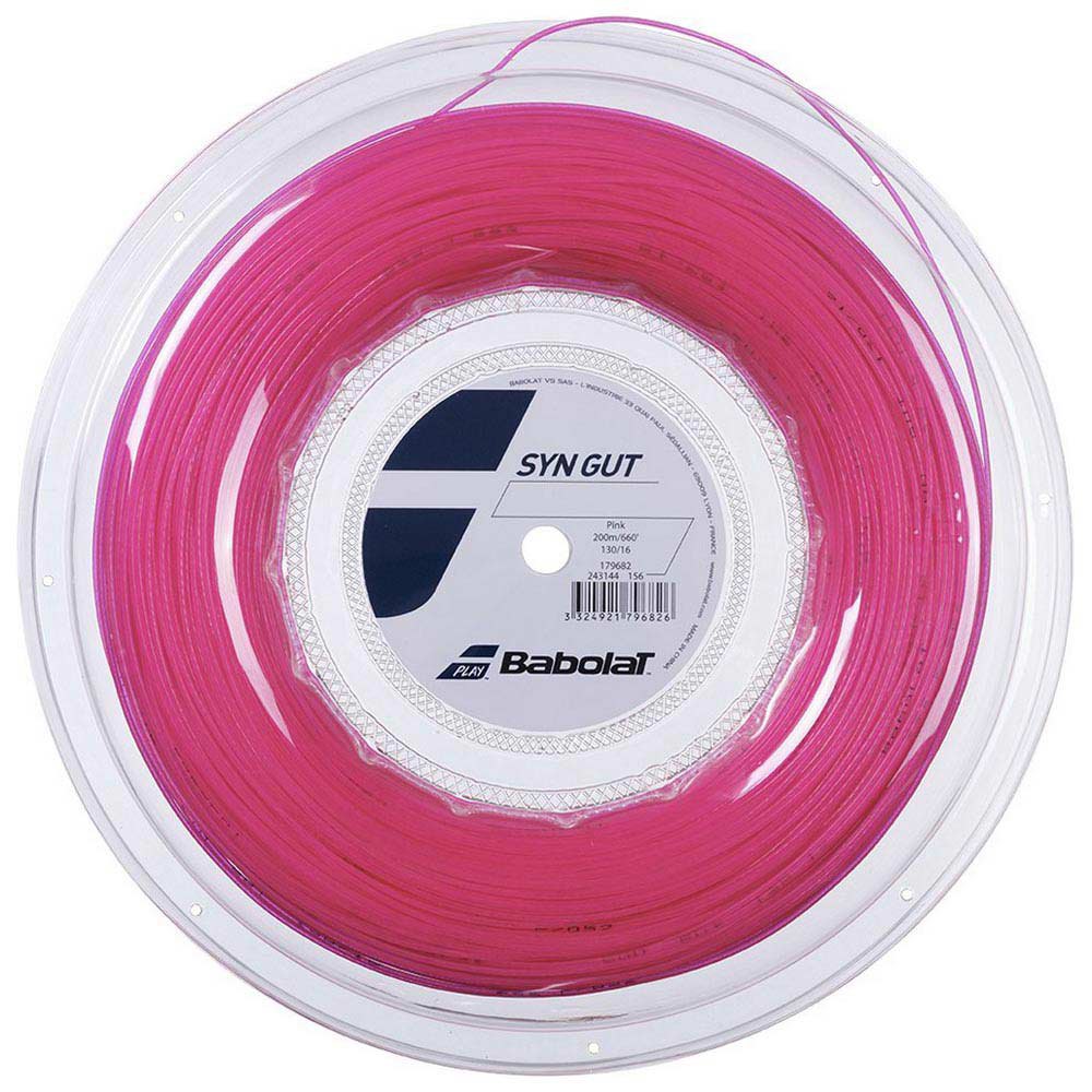 Babolat Corde De Bobine De Tennis Synthetic Gut 200 M 1.30 mm Pink