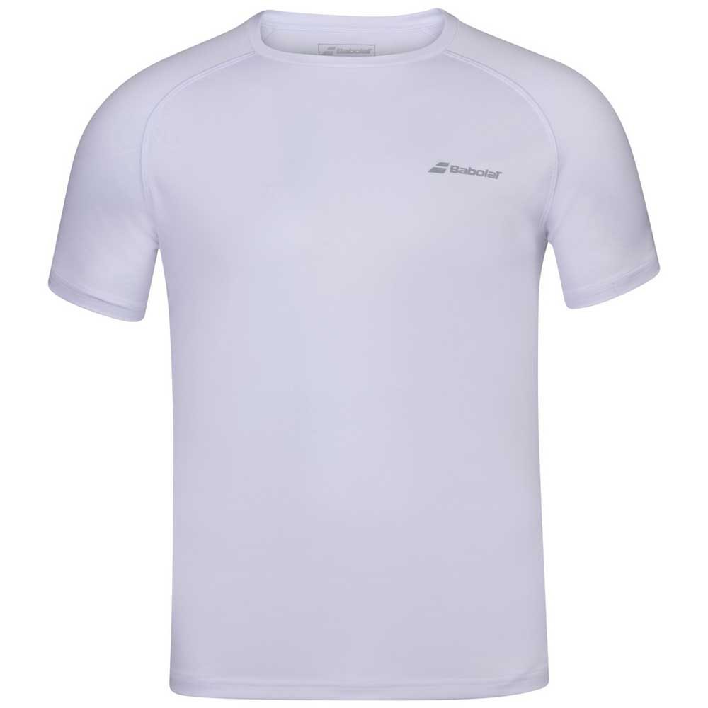 Babolat T-shirt à Manches Courtes Play Crew Neck 8-10 Years White / White
