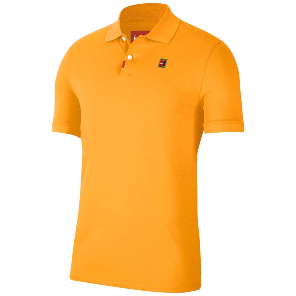 Nike Court Heritage Short Sleeve Polo Shirt Orange M Homme