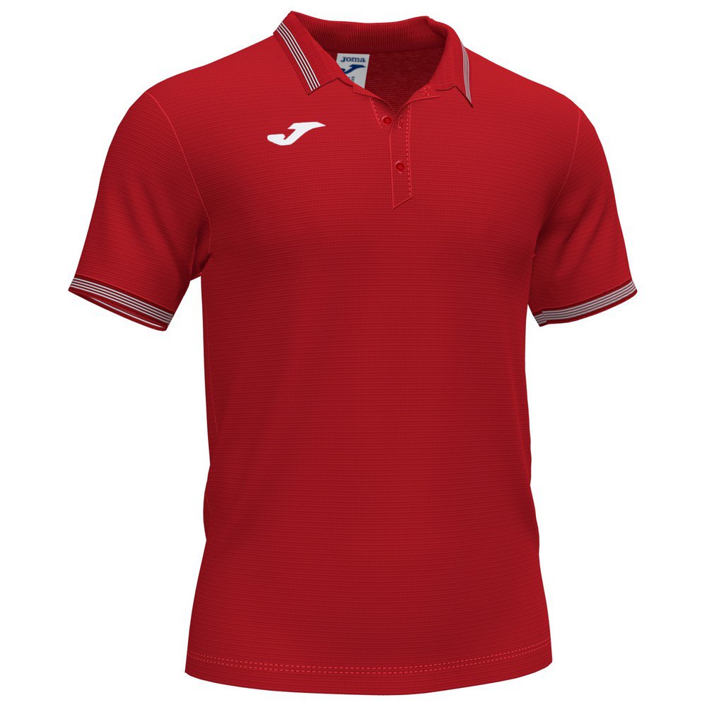 Joma Campus Iii Short Sleeve Polo Shirt Rouge 5-6 Years