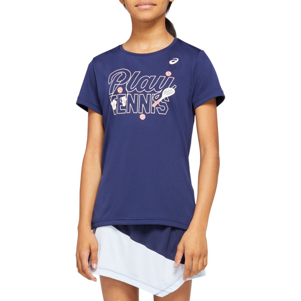 Asics Tennis Gpx Short Sleeve T-shirt Bleu 5-6 Years