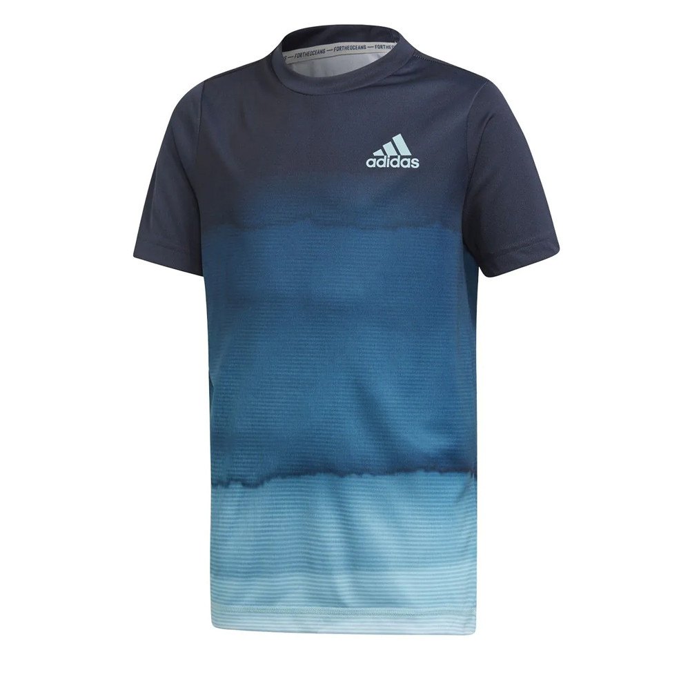 Adidas Parley Print Short Sleeve T-shirt Bleu 128 cm