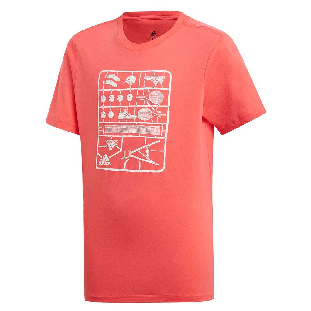 Adidas T-shirt Manche Courte Graphic 128 cm Shock Red