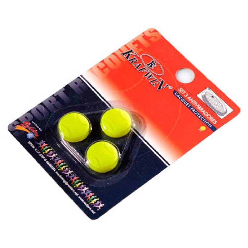 Krafwin Amortisseurs Tennis Balle Tennis 3 Unités One Size Yellow