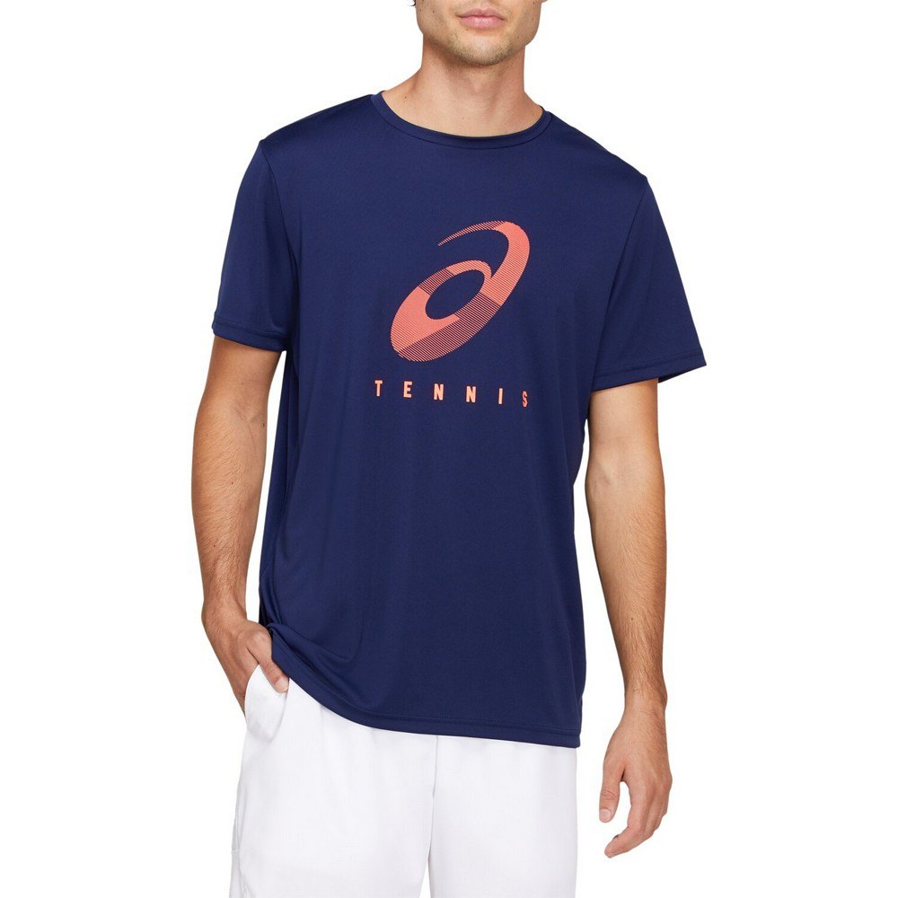 Asics Practice Spiral Short Sleeve T-shirt Bleu XS