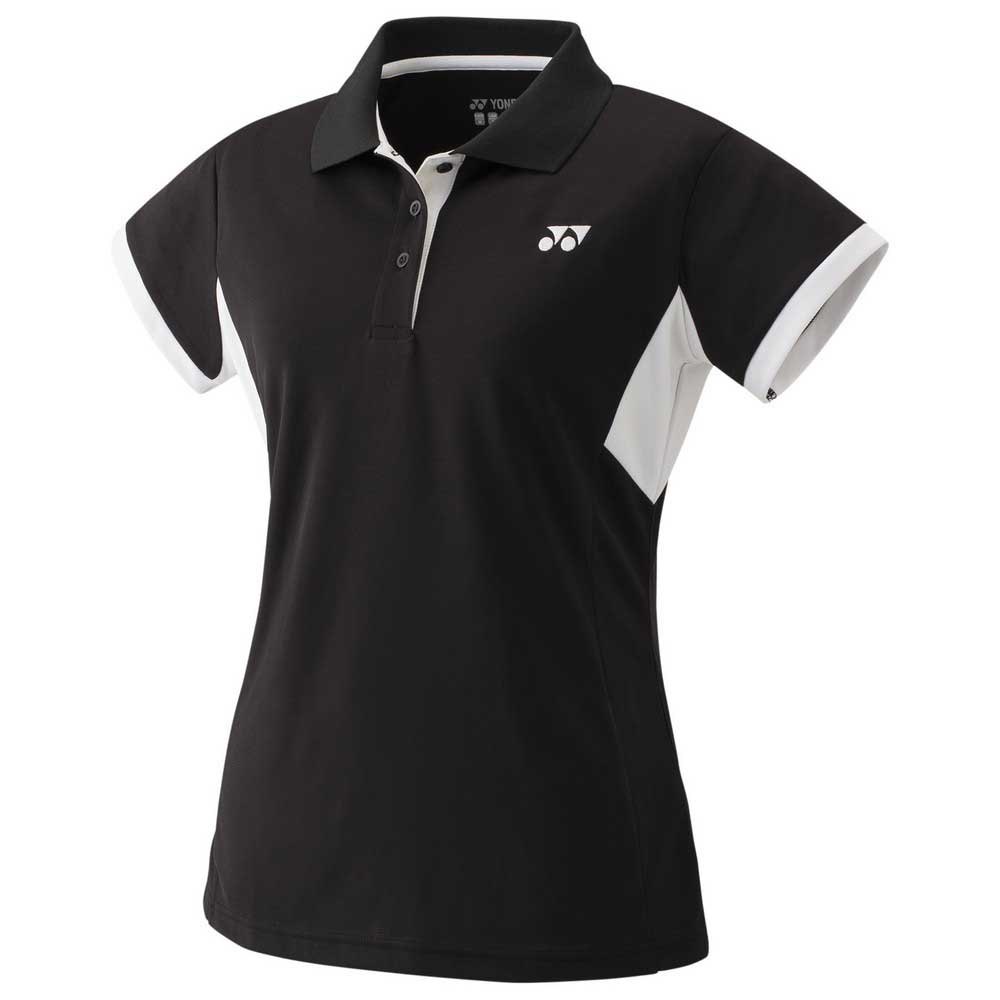 Yonex Team Short Sleeve Polo Shirt Noir XL Femme