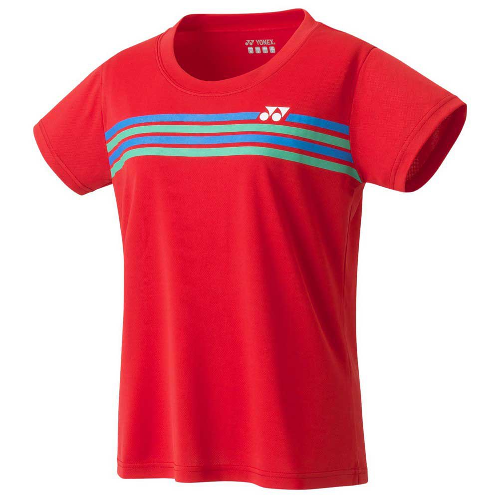 Yonex Crew Neck Short Sleeve T-shirt Rouge M Femme
