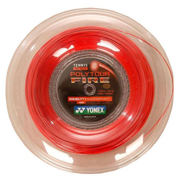 Yonex Polytour Fire 200 M Tennis Reel String Rouge 1.25 mm