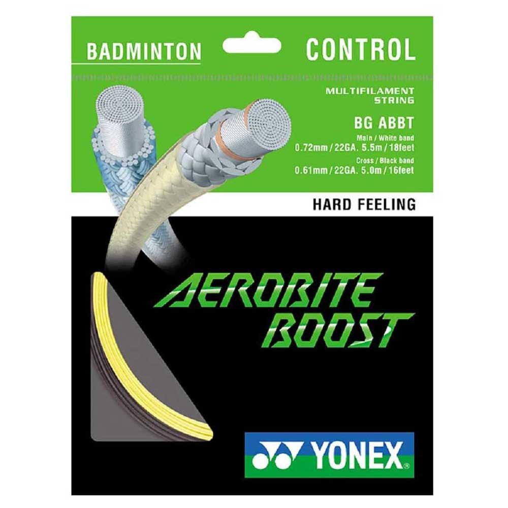 Yonex Corde Simple De Badminton Aerobite Boost 10.5 M 0.72 mm / 0.61 mm Grey / Yellow