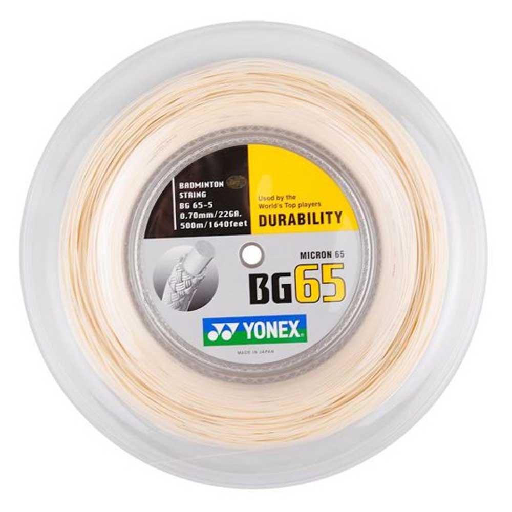Yonex Bg 65 500 M Badminton Reel String Beige 0.70 mm