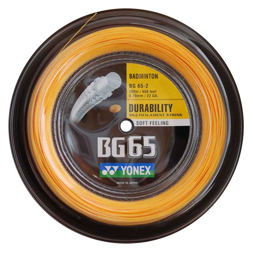 Yonex Bg 65 200 M Badminton Reel String Orange 0.70 mm
