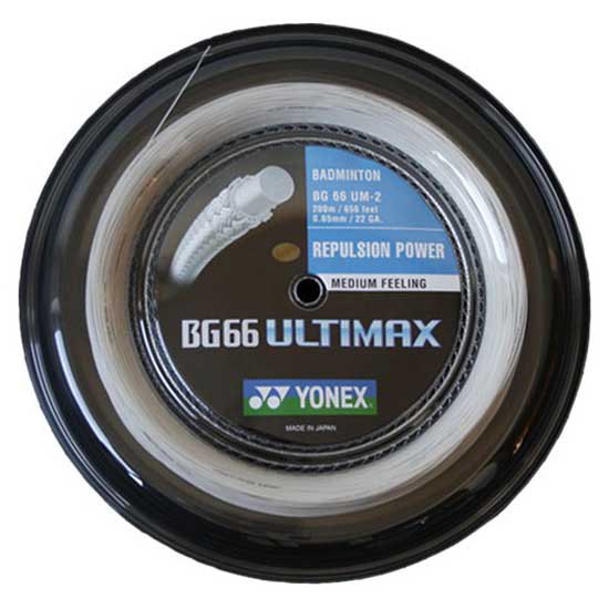 Yonex Bg 66 Ultimax 200 M Badminton Reel String Noir 0.65 mm
