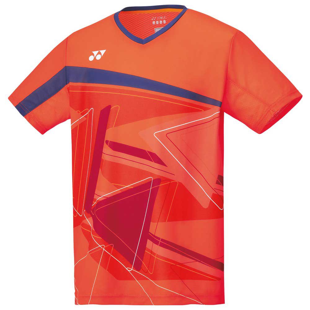 Yonex Crew Neck Short Sleeve T-shirt Orange S Homme