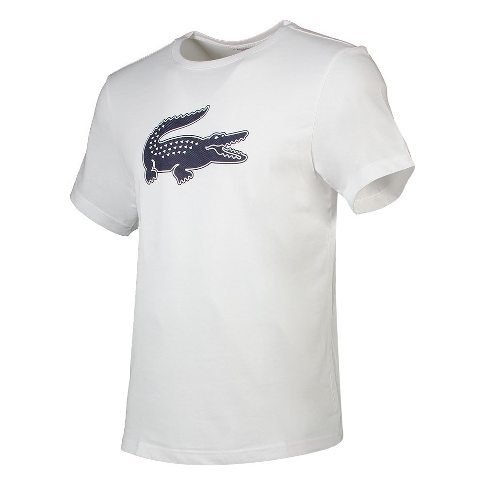 Lacoste Sport 3d Print Crocodile Breathable Short Sleeve T-shirt Blanc 2XL Homme