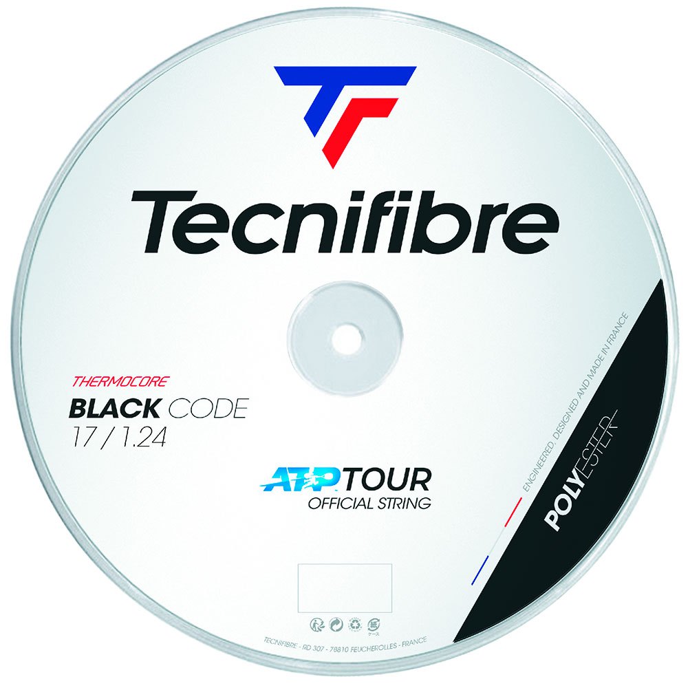 Tecnifibre Corde De Bobine De Tennis Black Code 200 M 1.24 mm Black