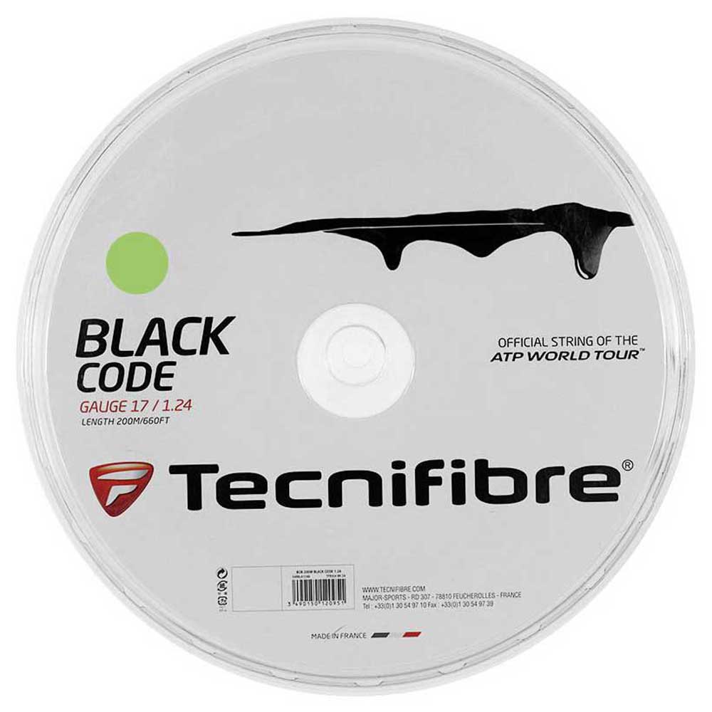 Tecnifibre Corde De Bobine De Tennis Black Code 200 M 1.28 mm Lime