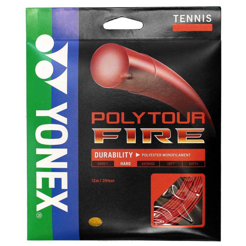 Yonex Poly Tour Fire 12 M Tennis Single String Rouge 1.25 mm