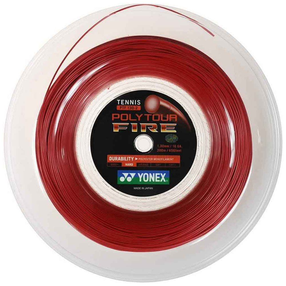 Yonex Poly Tour Fire 200 M Tennis Reel String Rouge 1.25 mm