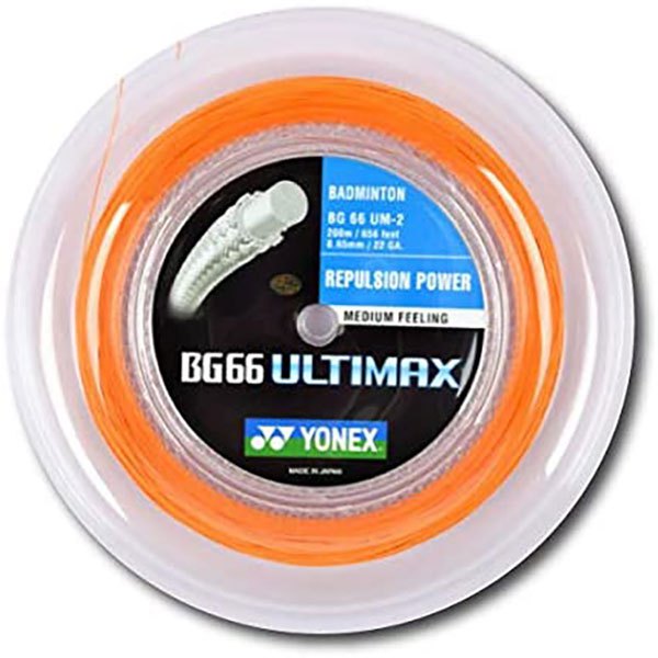 Yonex Bg 66 Ultimax 200 M Badminton Reel String Orange 0.65 mm