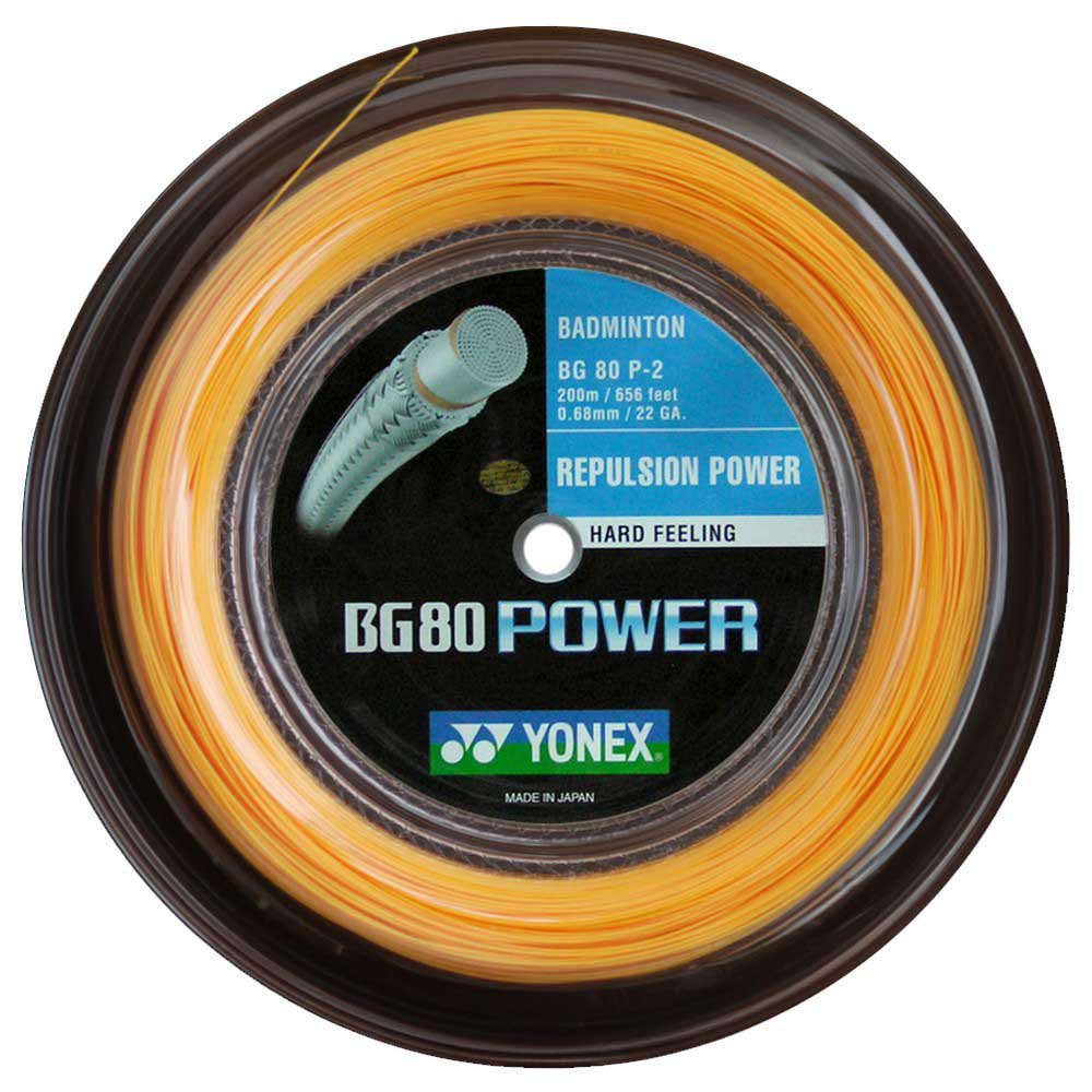 Yonex Bg 80 Power 200 M Badminton Reel String Orange 0.68 mm