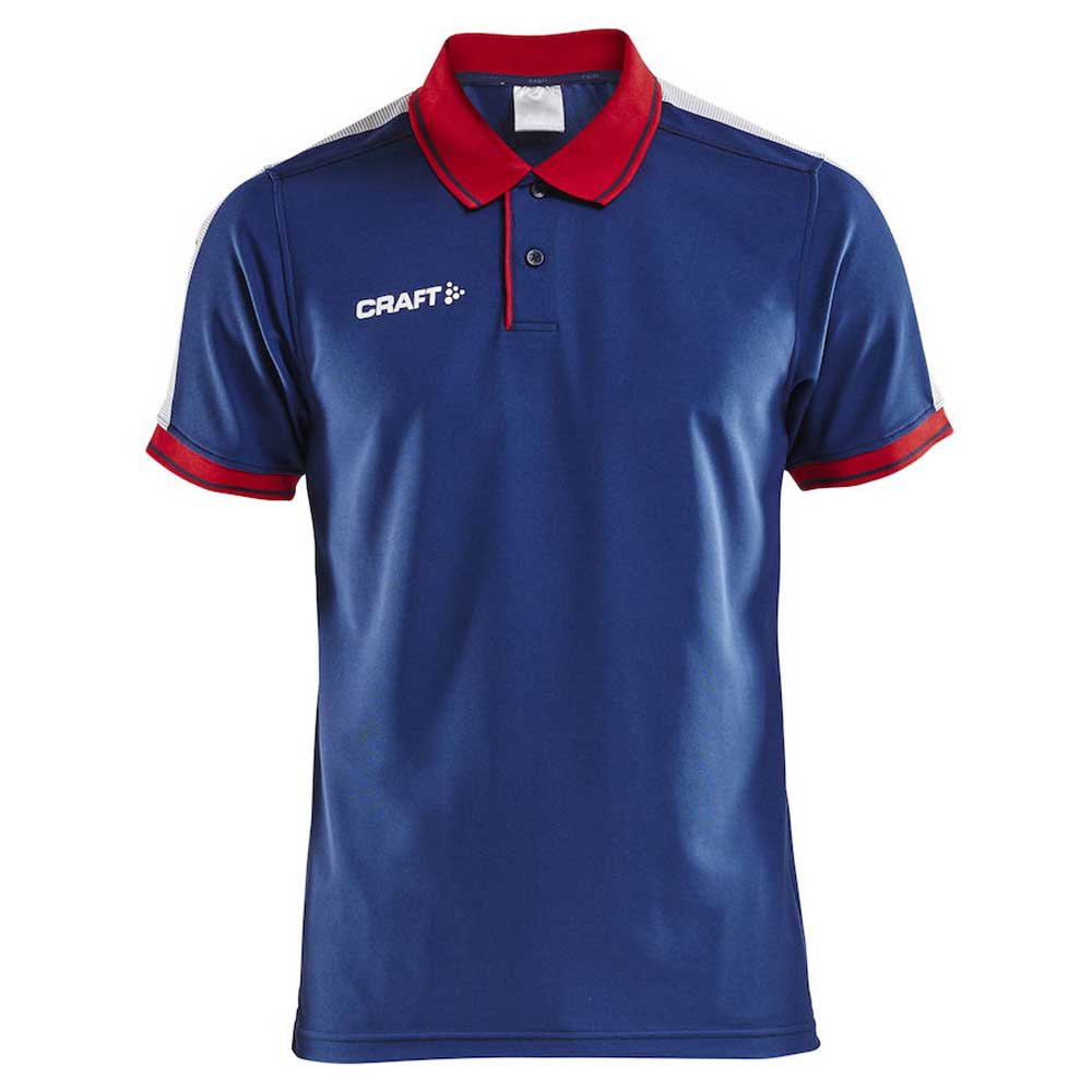 Craft Polo à Manches Courtes Pro Control L Navy / Bright Red