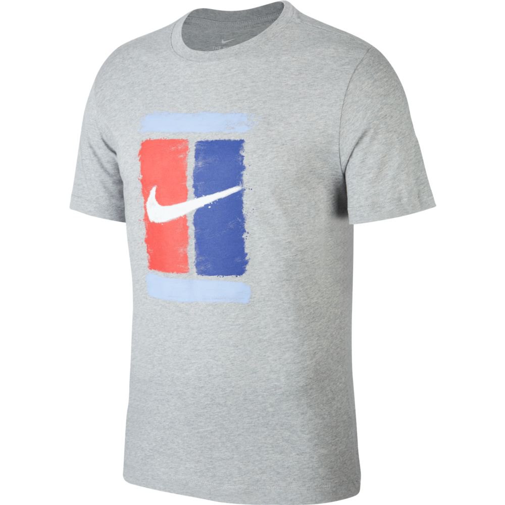 Nike Court Short Sleeve T-shirt Gris L Homme