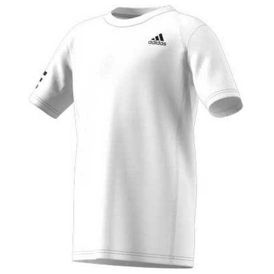 Adidas Badminton Club 3 Stripes Short Sleeve T-shirt Blanc 11-12 Years Garçon