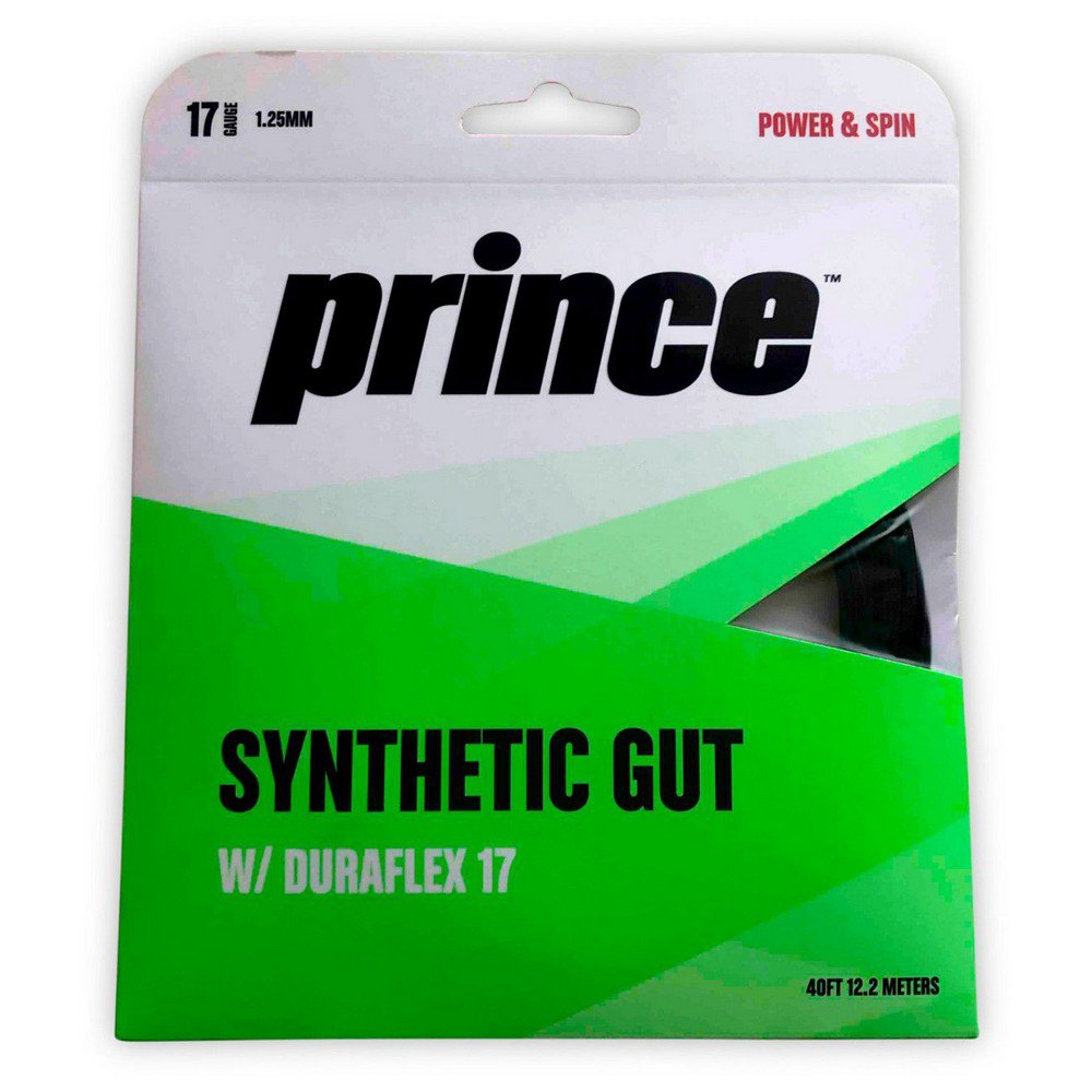 Prince Synthetic Gut Duraflex 12.2 M Tennis Single String Noir 1.25 mm