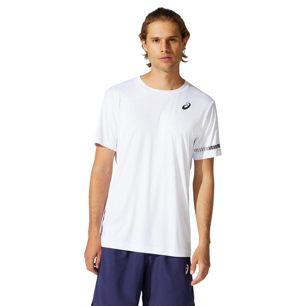 Asics Court Short Sleeve T-shirt Blanc XL Homme