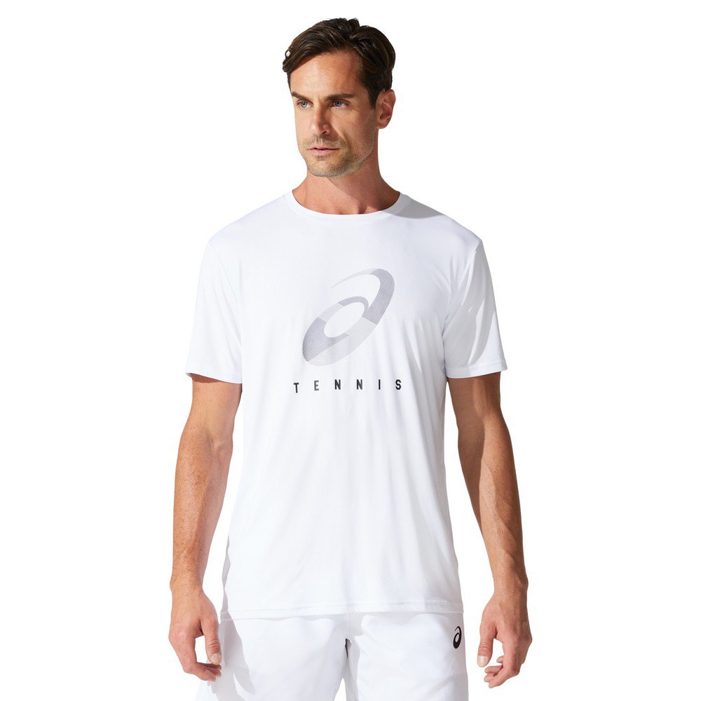 Asics Court Spiral Short Sleeve T-shirt Blanc S Homme
