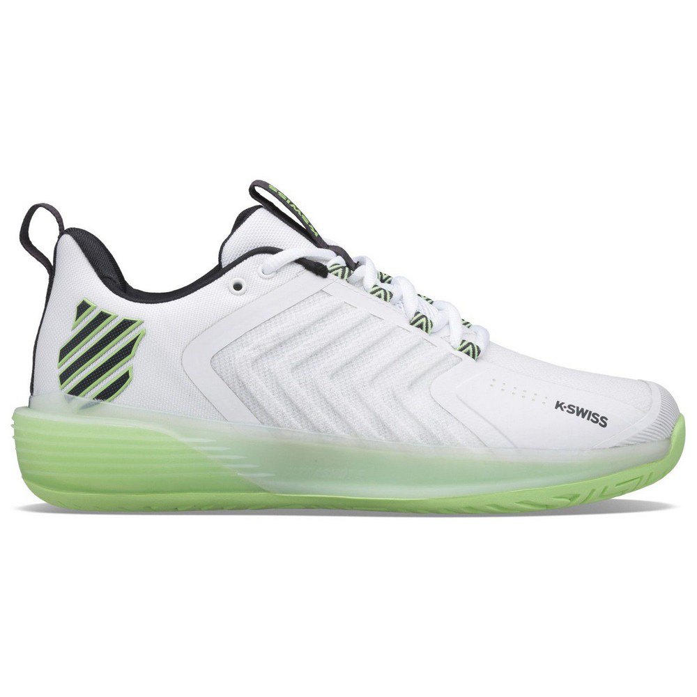 K-swiss Chaussures Terre-battue Ultrashot 3 EU 42 1/2 White / Soft Neon Green / Blue Graphite