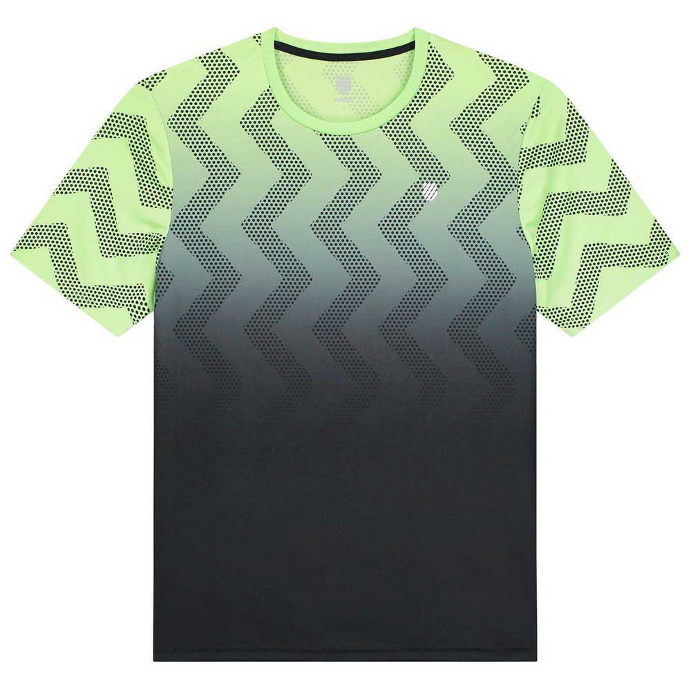 K-swiss T-shirt à Manches Courtes Hypercourt Print S Soft Neon Green / Blue Graphite