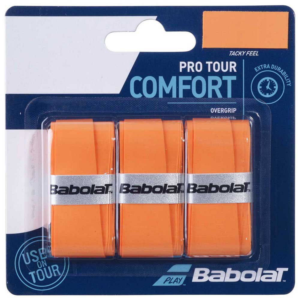Babolat Pro Tour Comfort Tennis Overgrip 3 Units Orange