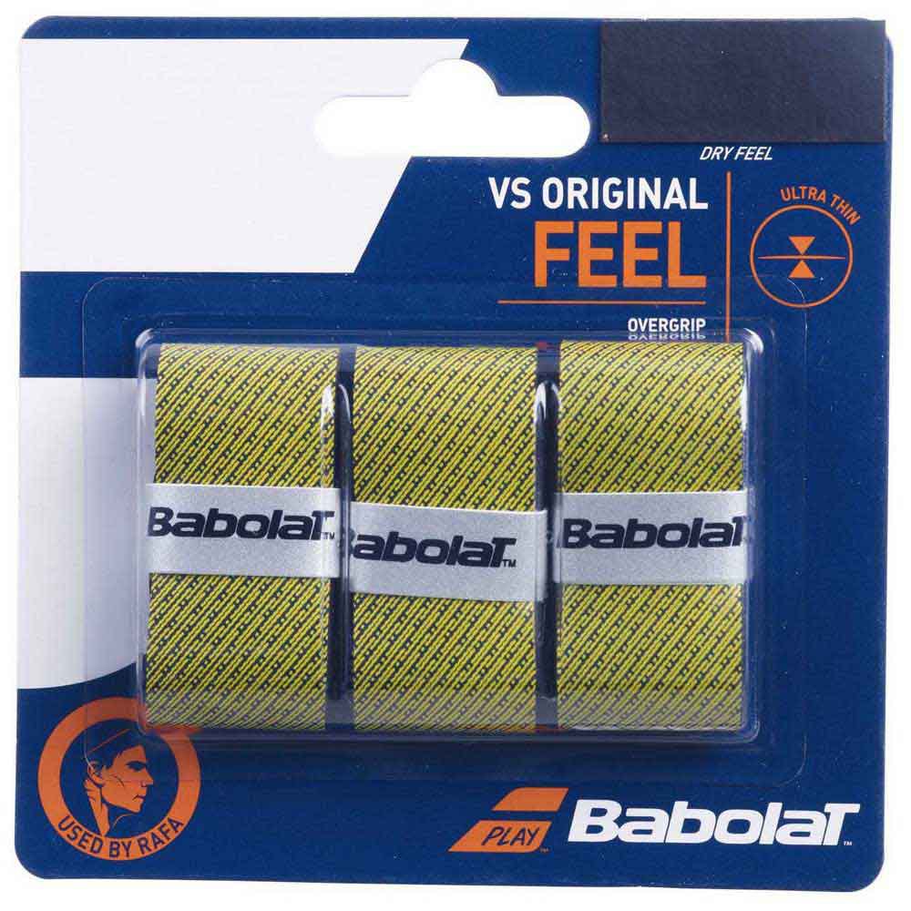 Babolat Surgrip Tennis Vs Original Feel 3 Unités One Size Black / Yellow
