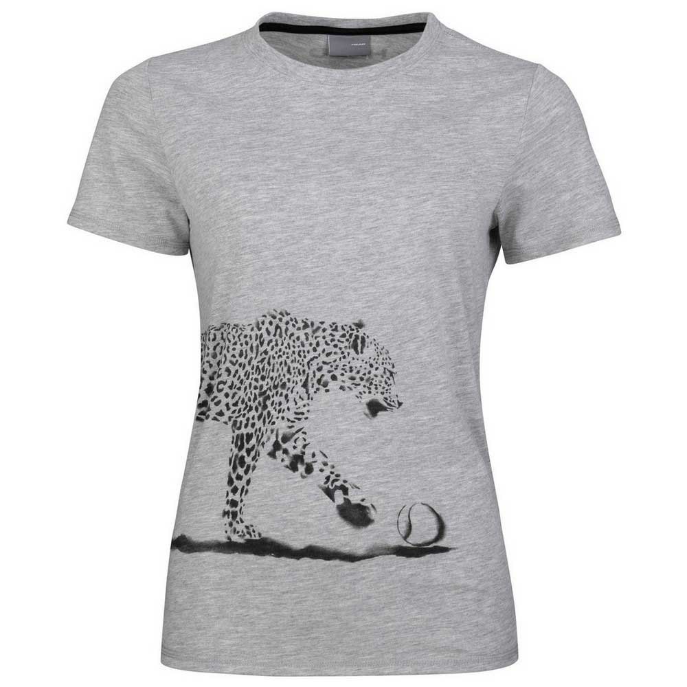 Head Racket Leopard Short Sleeve T-shirt Gris XL Femme