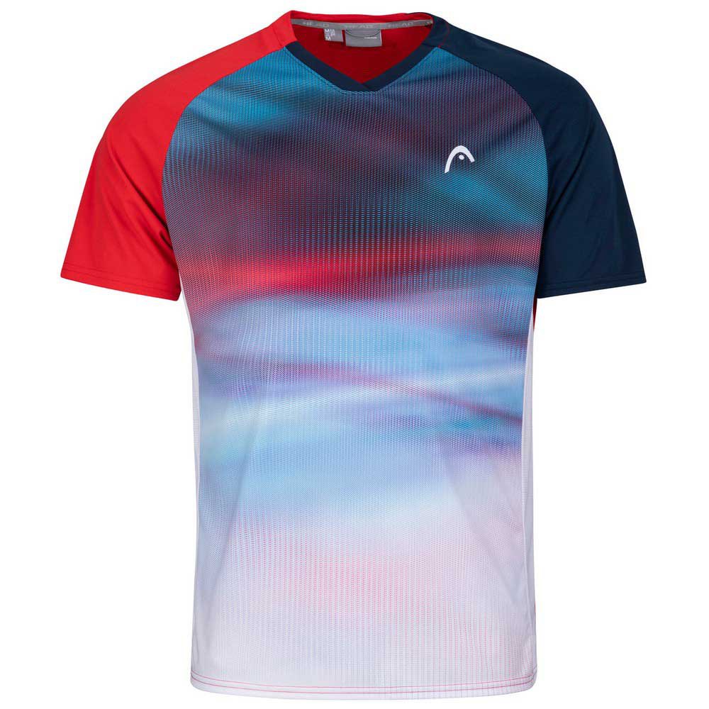 Head Racket T-shirt à Manches Courtes Striker 128 cm Red / Print Vision