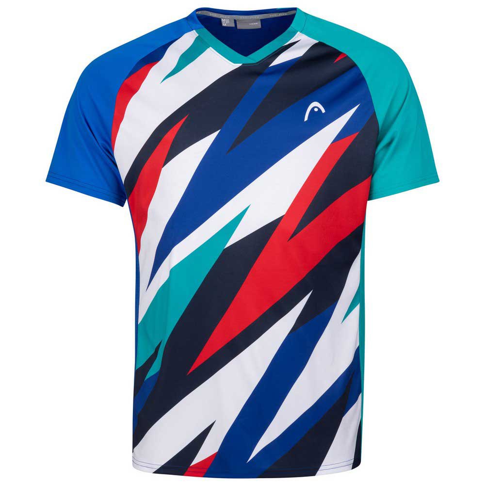Head Racket T-shirt à Manches Courtes Striker 128 cm Royal / Print Vision