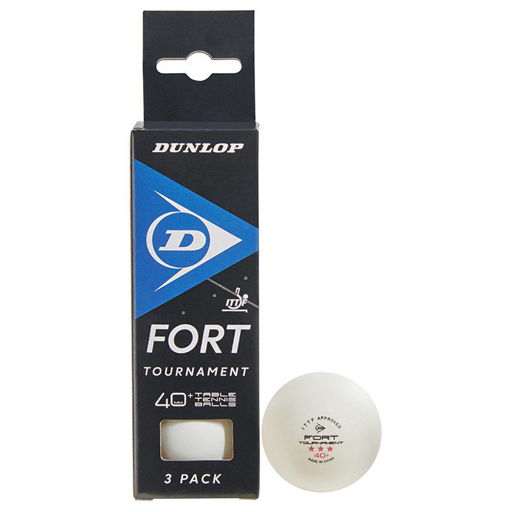 Dunlop Fort Tournament 40+ Mm Table Tennis Balls Blanc 3 Balls