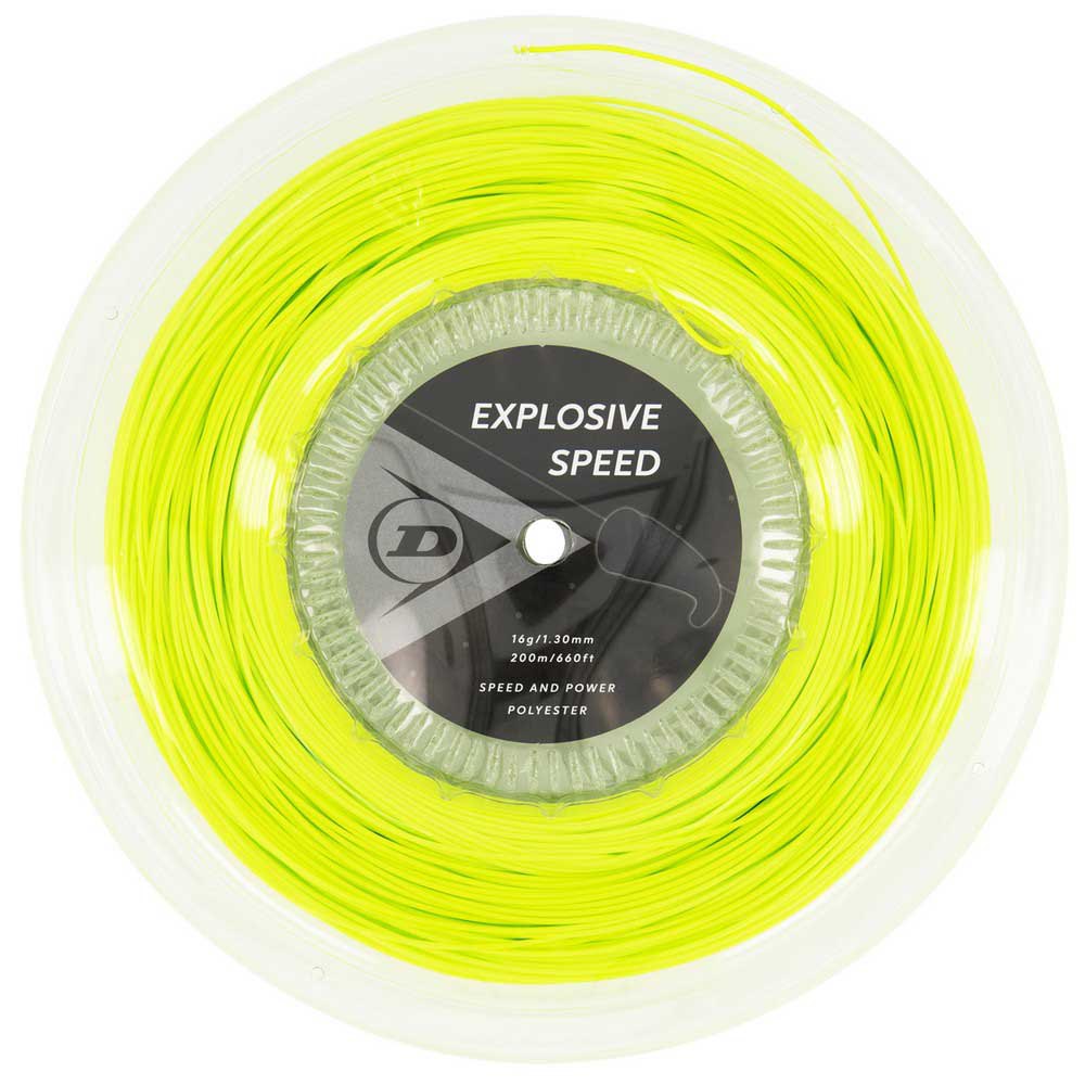 Dunlop Corde De Bobine De Tennis Explosive Speed Polyester 200 M 1.30 mm Yellow