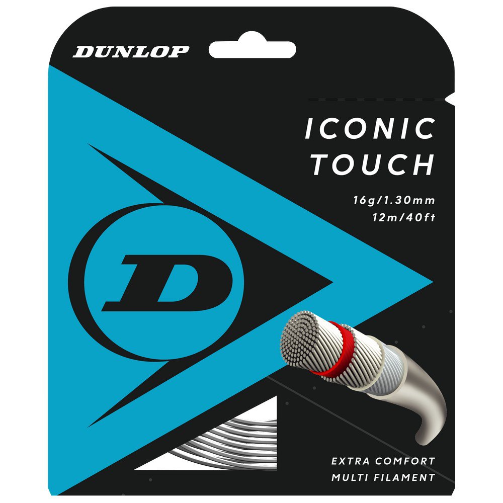 Dunlop Iconic Touch 12 M Tennis Single String Gris 1.30 mm